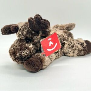 New Aurora Plush Brown Moose Toy Stuffed Animal